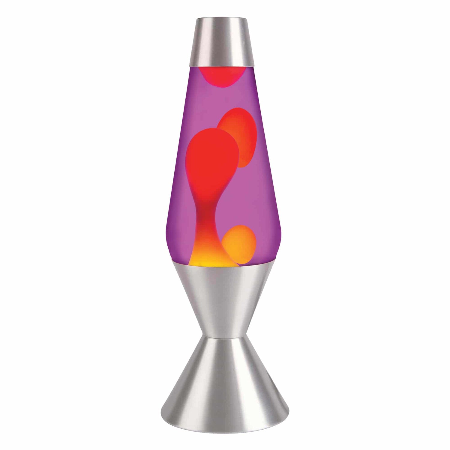 The 16.3" silver, yellow, and purple Lava Lamp.