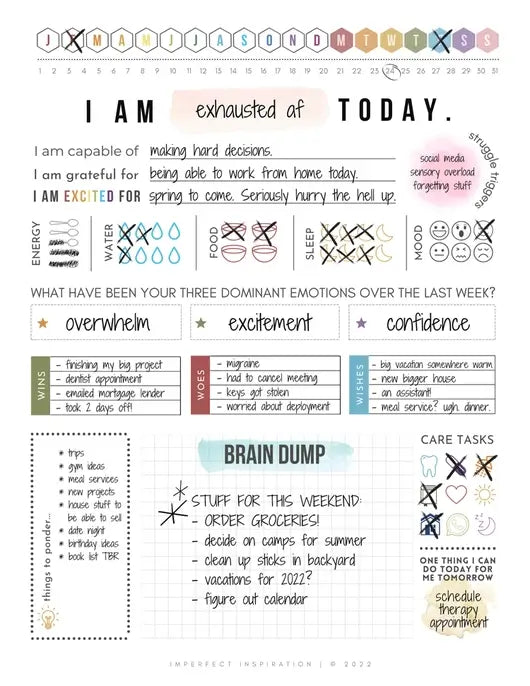 Self Care Notepad Planner.