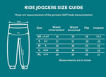 The Sense-ational You Kids Joggers Size Guide.