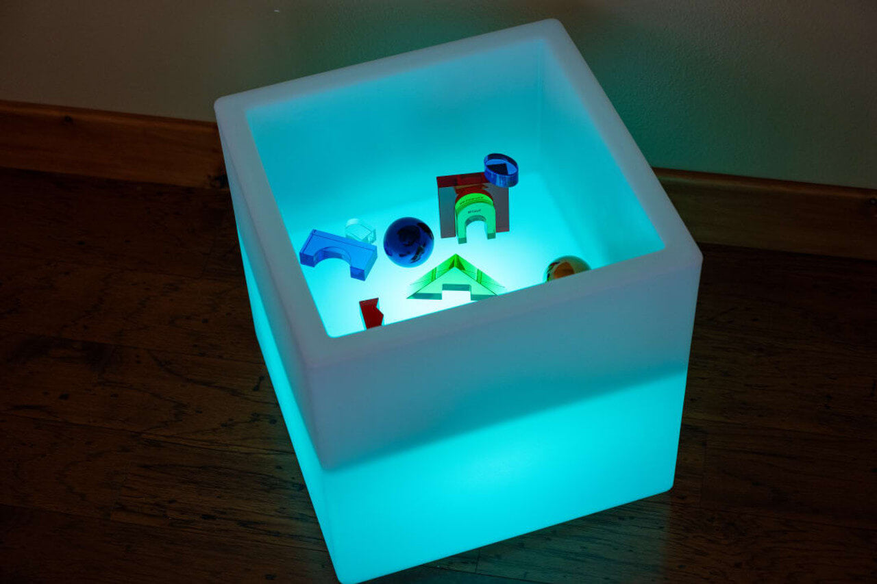 The Sensory Mood Play Cube Activity Table.