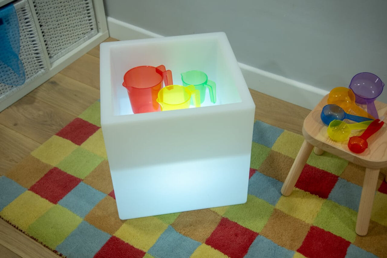 The Sensory Mood Play Cube Activity Table.