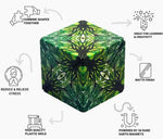 An infographic with benefits from the Elements Shashibo Shape Shifter.