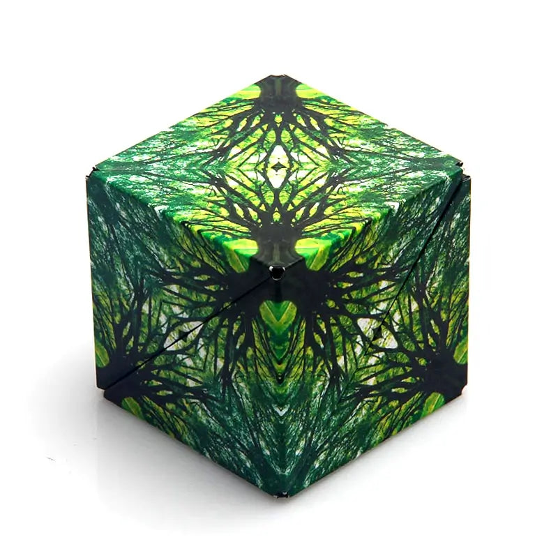 The green and forest-like Elements Shashibo Shape Shifter.