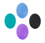 The four variants of the Silicone Egg Grip Hand Exercisers.
