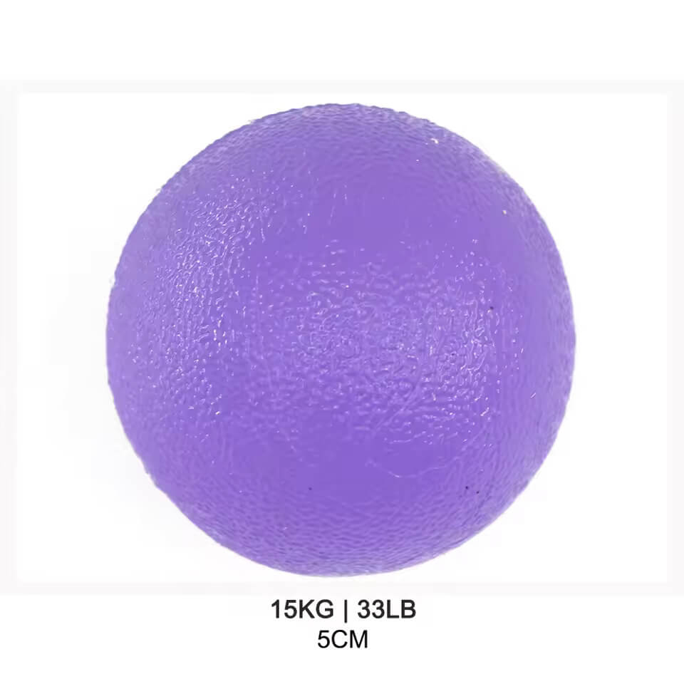 The purple/x-soft Silicone Round Grip Hand Exerciser.