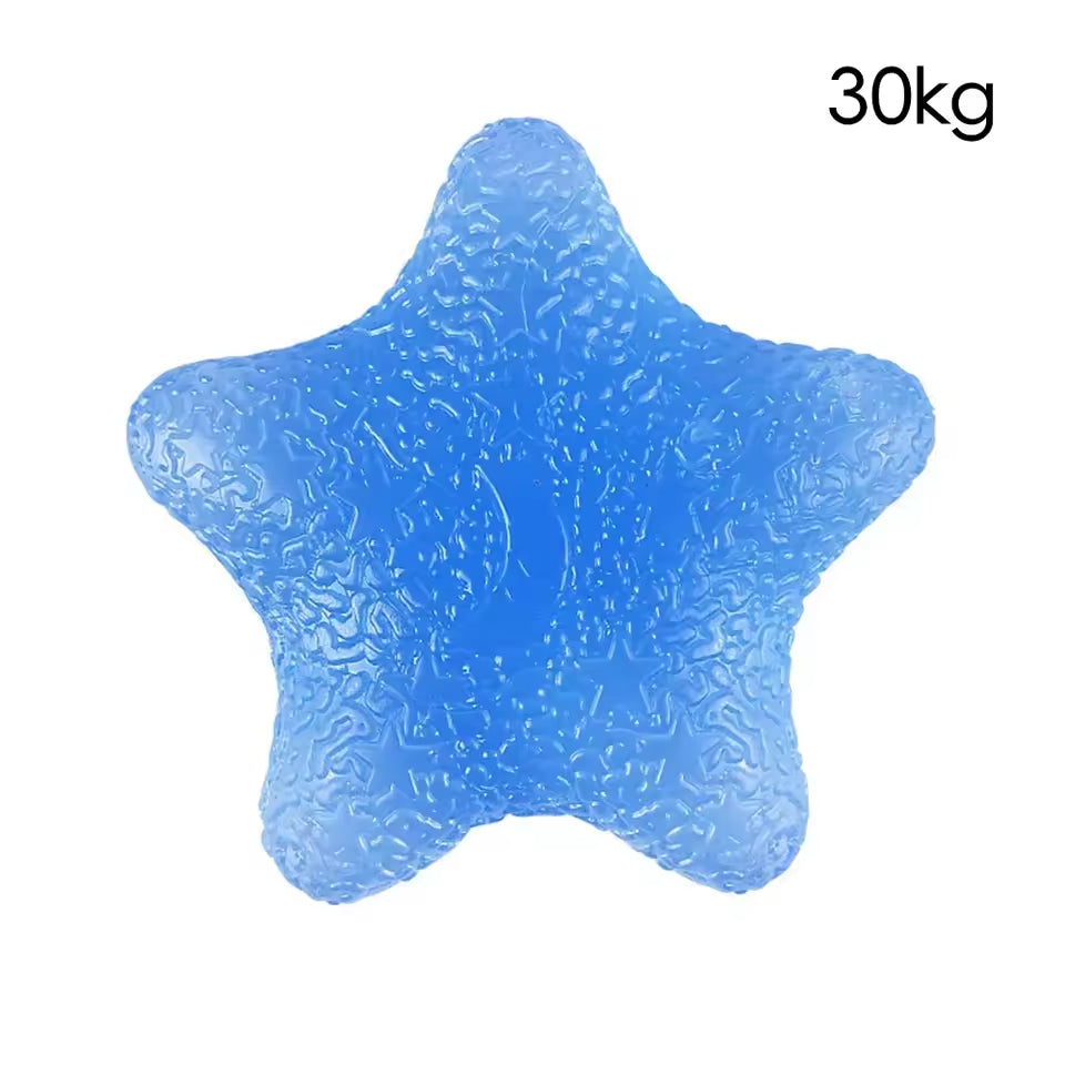 The Blue, firm Silicone Star Hand Grip Exerciser. 