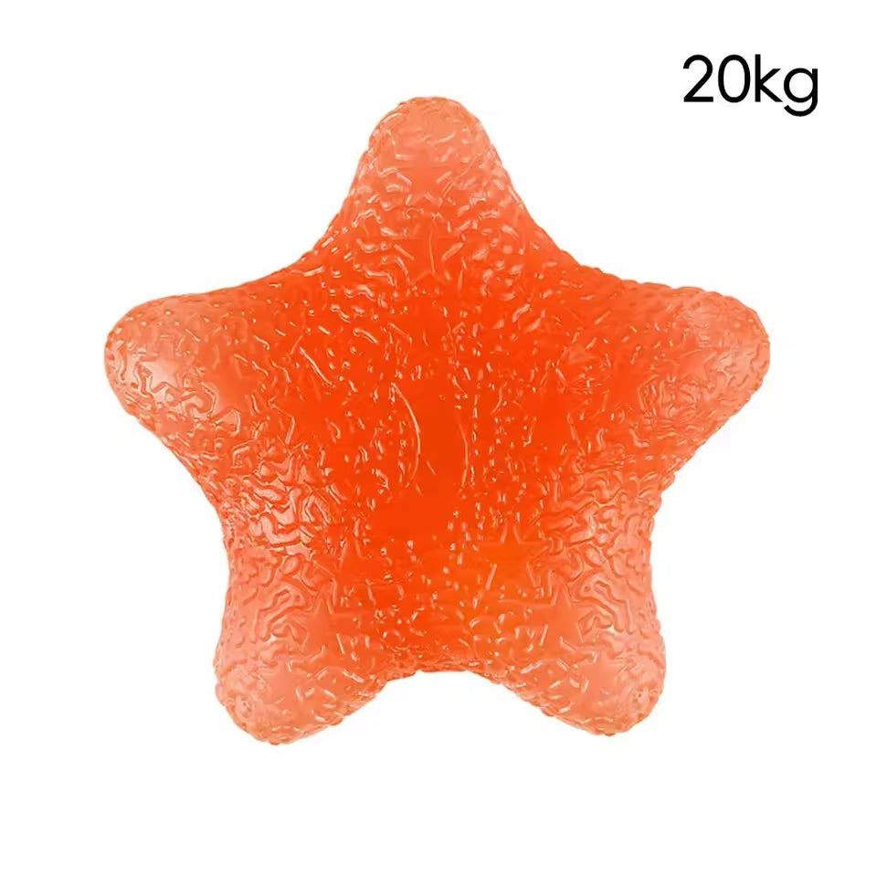 The Orange, soft Silicone Star Hand Grip Exerciser. 