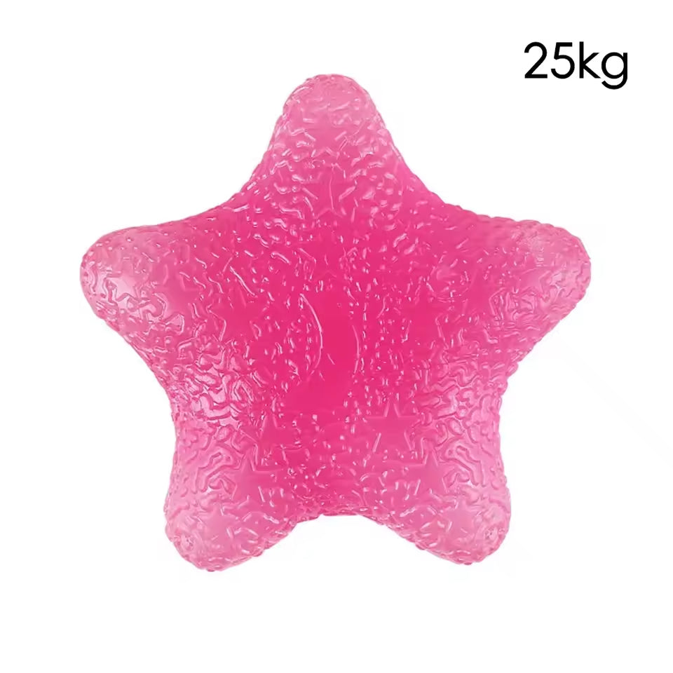 The Pink, Medium firm Silicone Star Hand Grip Trainer.