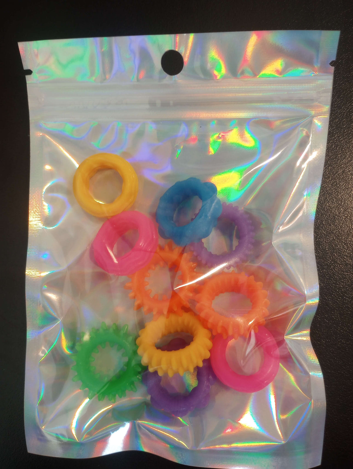 Silicone Sensory Textured Fidget Rings - 10-pack