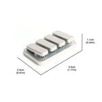 The dimensions for the silver magnetic Haptic Clicker Fidget.