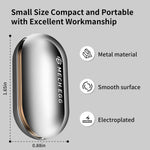 An infographic showing the dimensions of the silver Mech Egg Mechanical Fidget Slider.