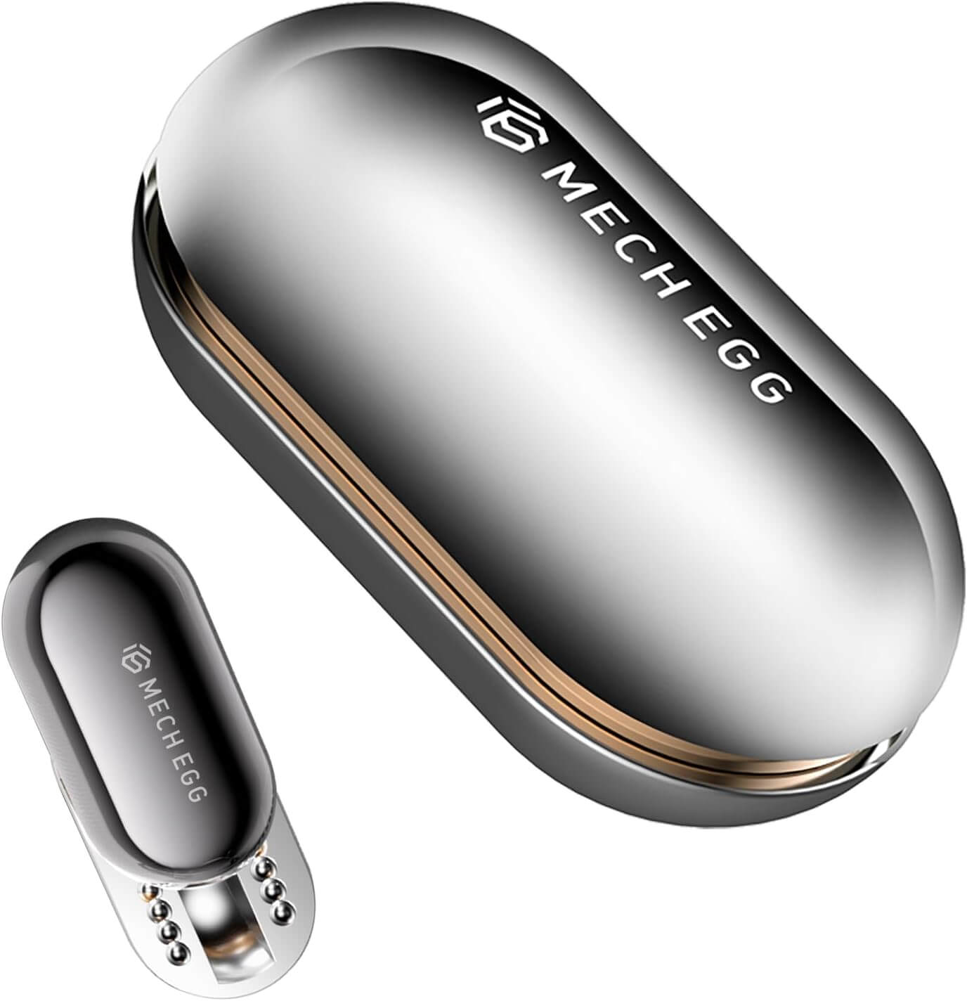 The silver Mech Egg Mechanical Fidget Slider.