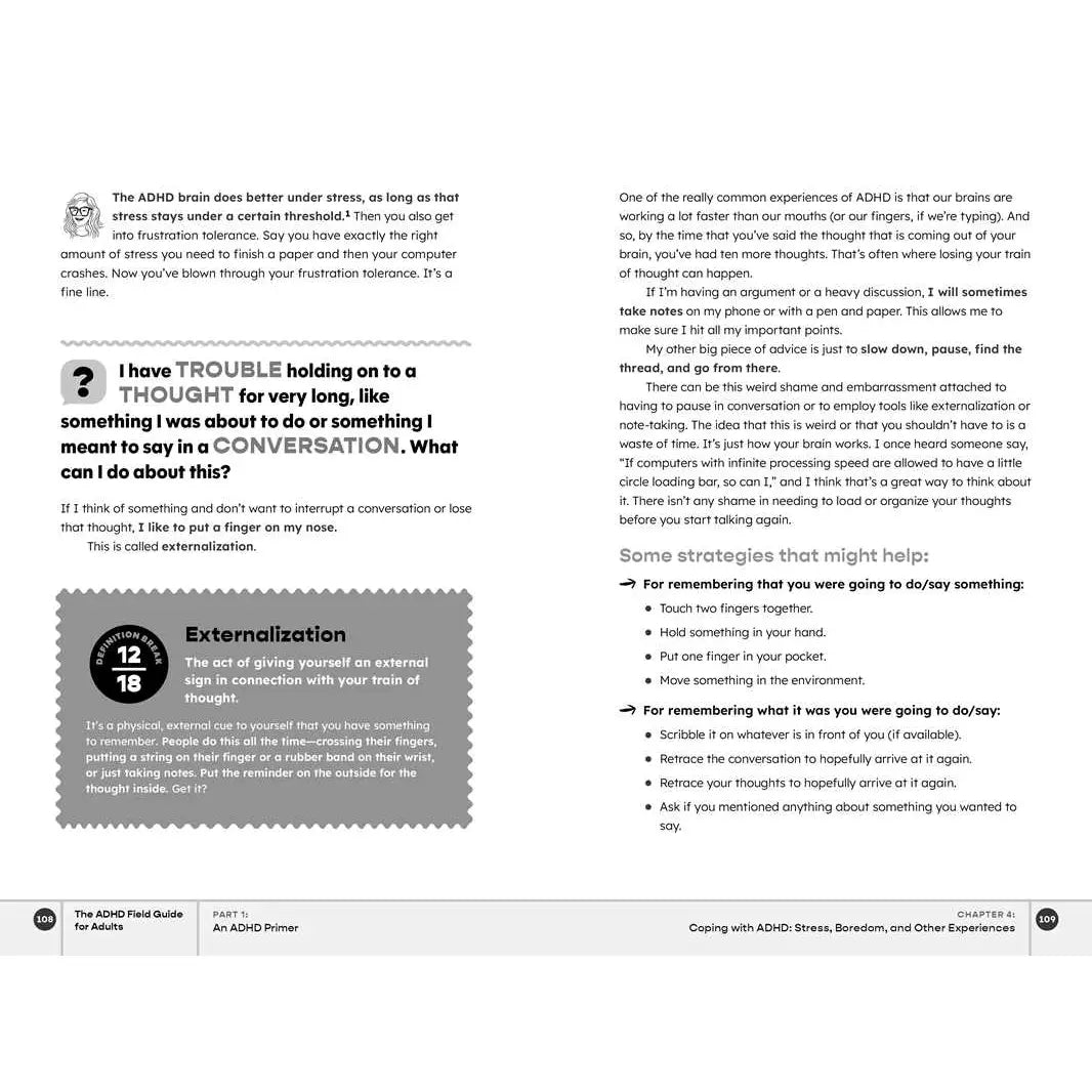 A page from the ADHD Guide for Adults.