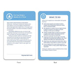 A flash card's front and back side. 