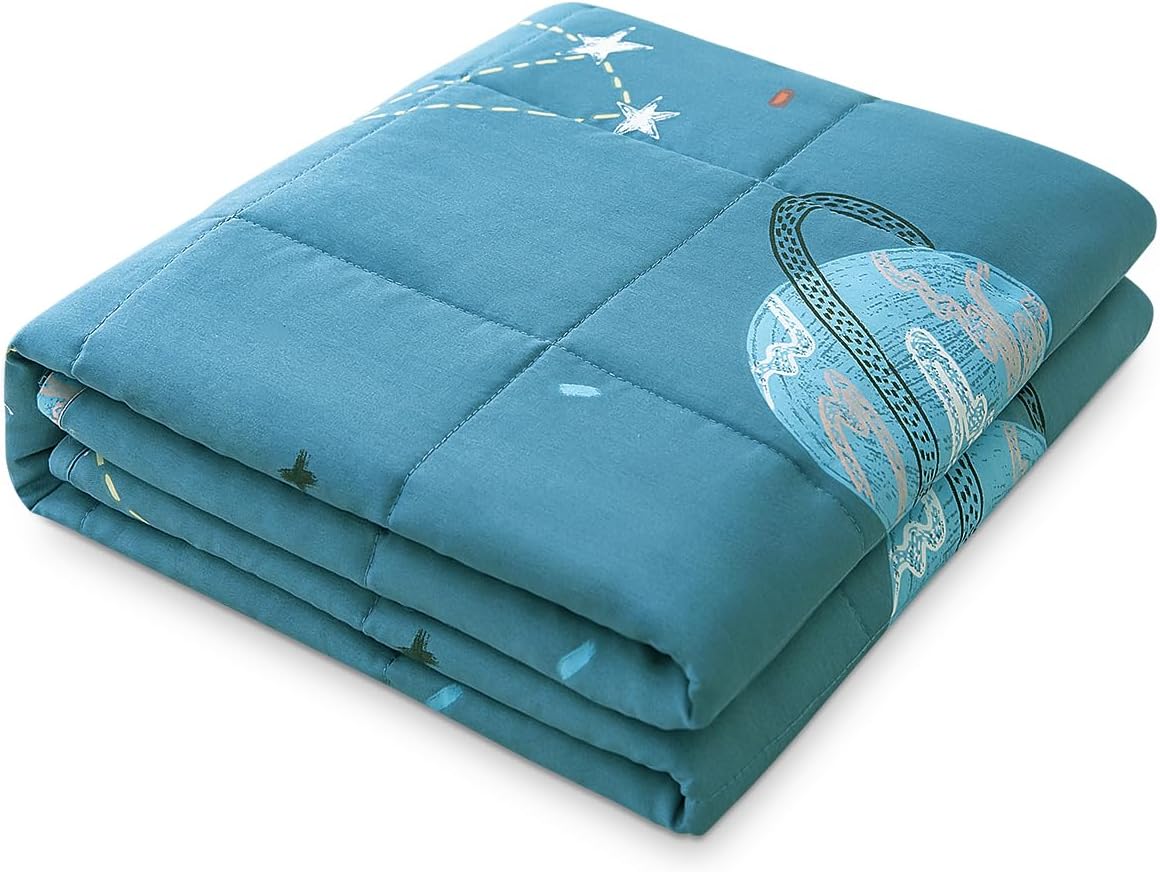 Cotton Weighted Blanket for Kids - Space 5 lbs