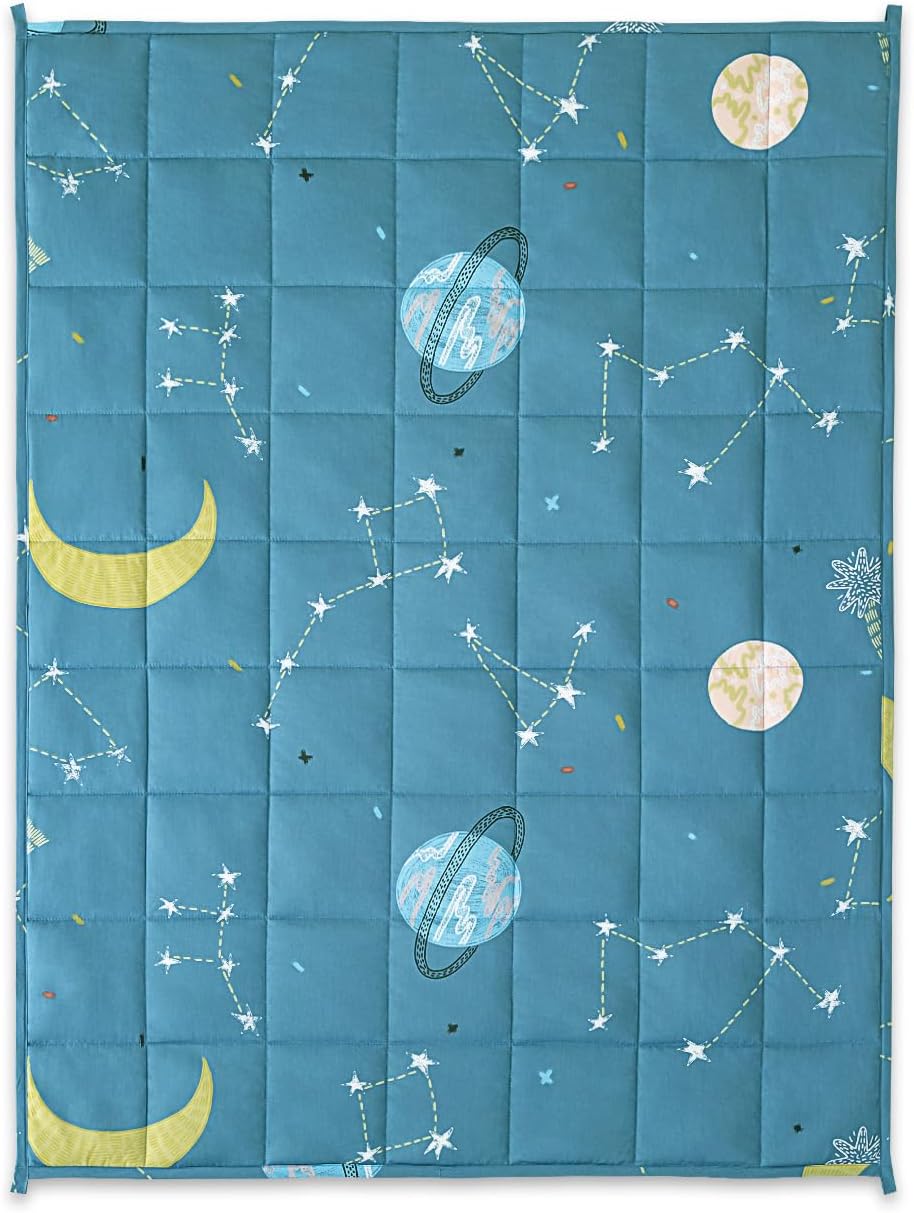 Cotton Weighted Blanket for Kids - Space 5 lbs