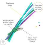 An infographic about the Spaghetti Chewy Fidget.