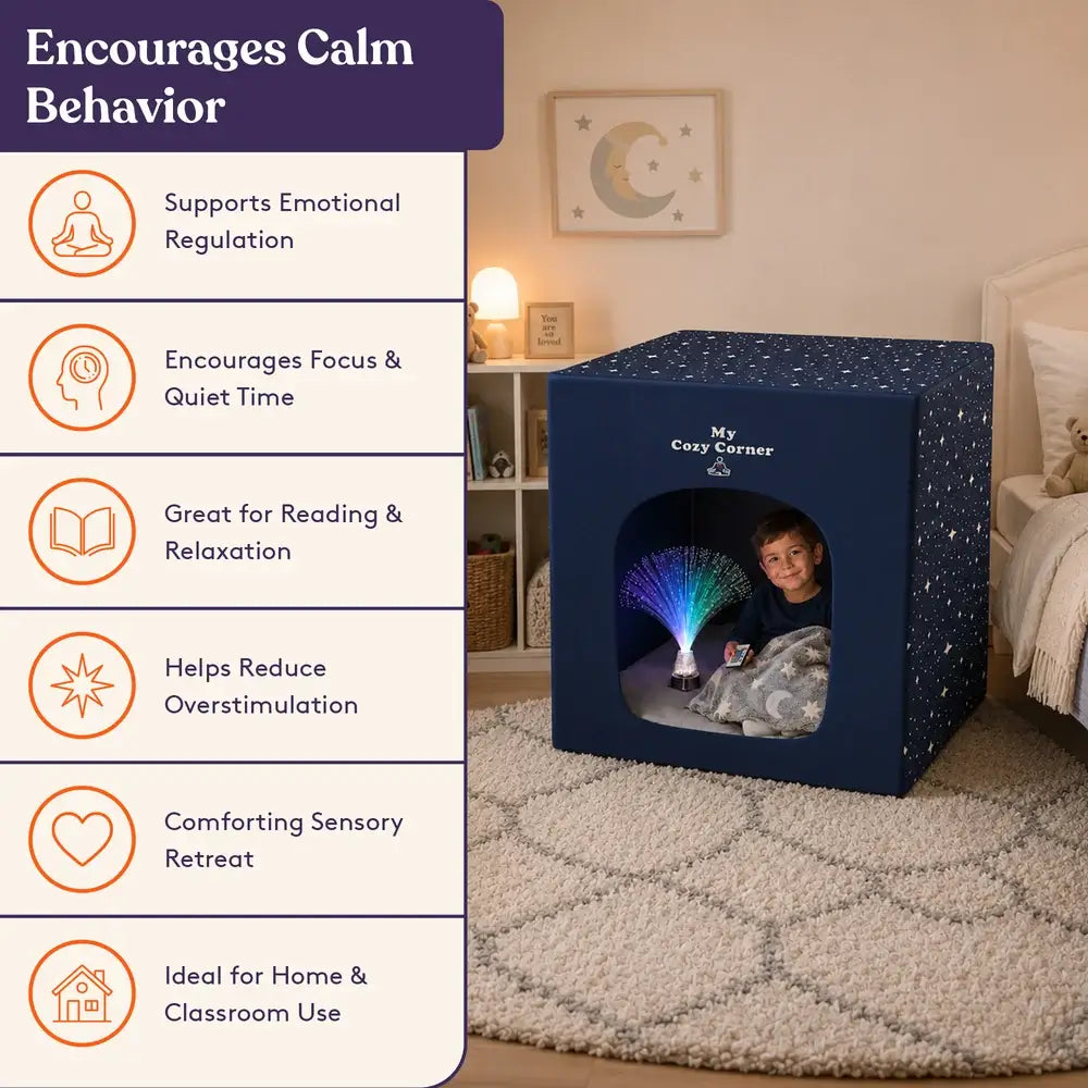 An infographic showing a list of benefits from My Cozy Corner.