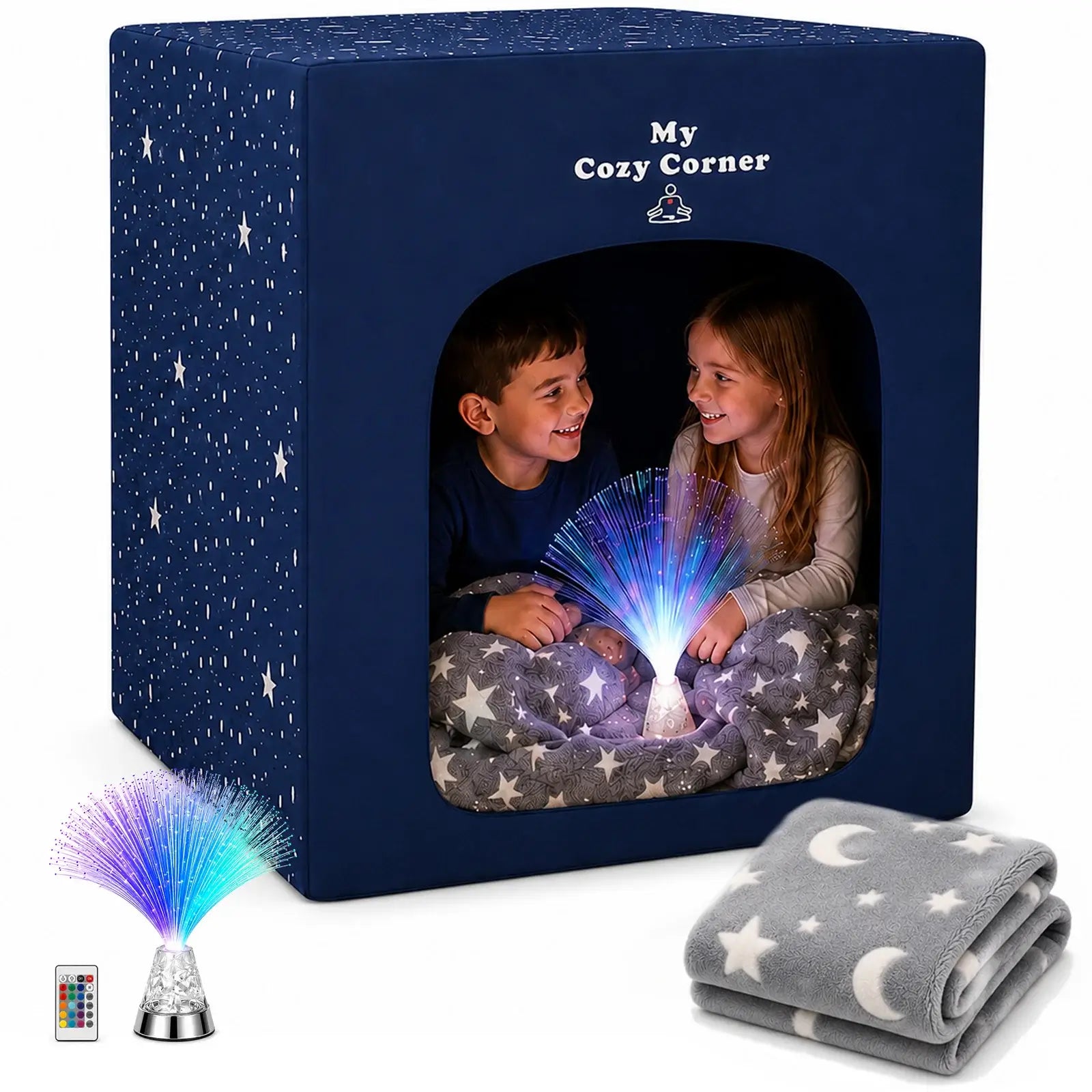 The Special Supplies Blackout Tent, Fiber Optic Light, and Glow-in-the-Dark Blanket.