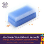 An infographic demonstrating the dimensions of the Colorful Sensory Brush.