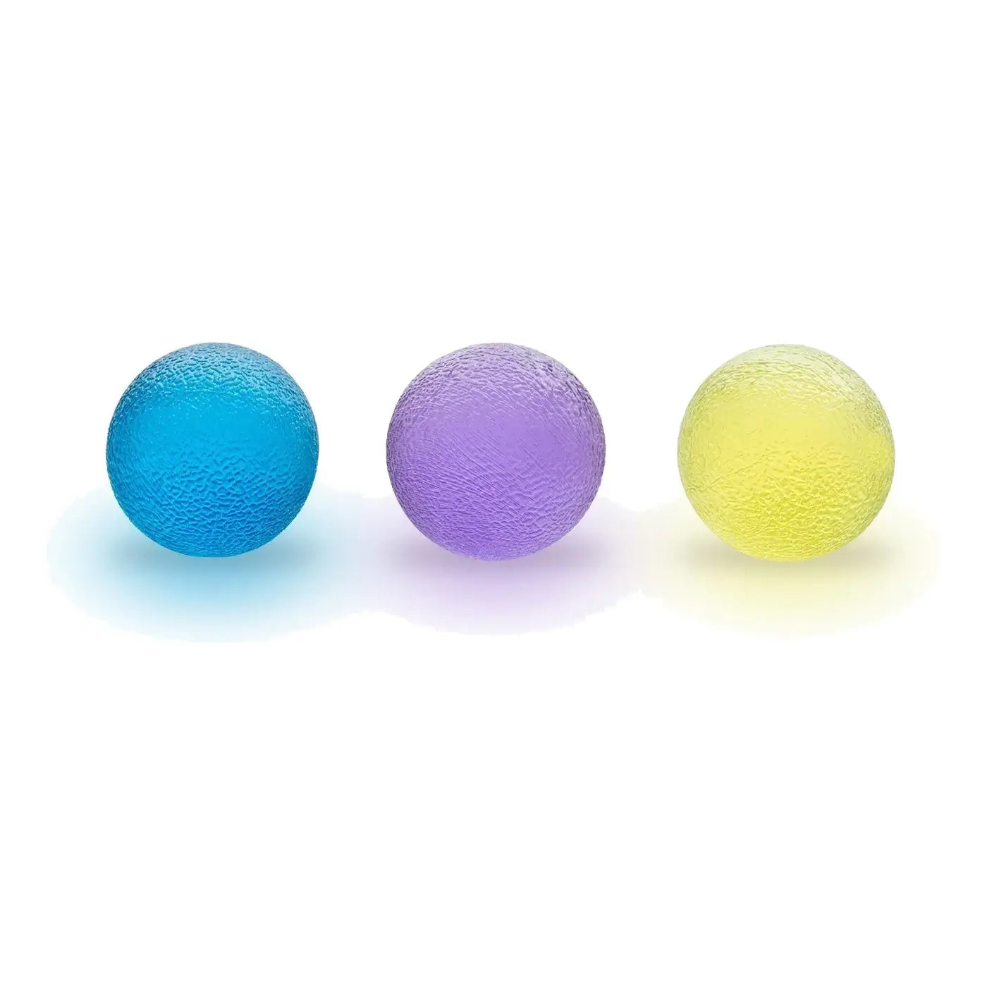 The set of 3 Hand and Finger Grip Strengthener Stress Balls.
