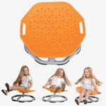The orange Special Supplies Spin Chair.