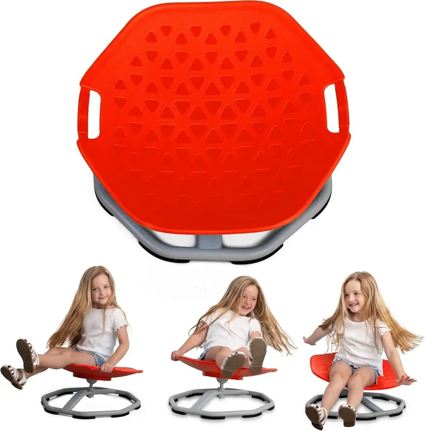The red Special Supplies Spin Chair.