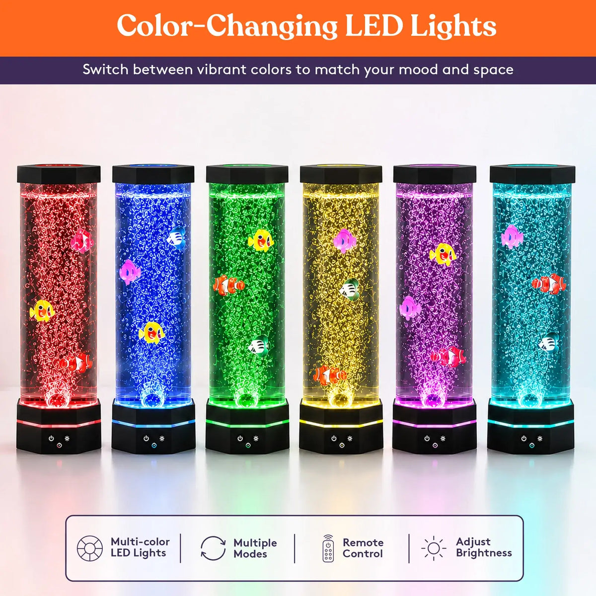 An infographic showing the different ways to utilize the lighting functions.