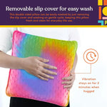 An infographic addressing the removable slip cover for easy wash.