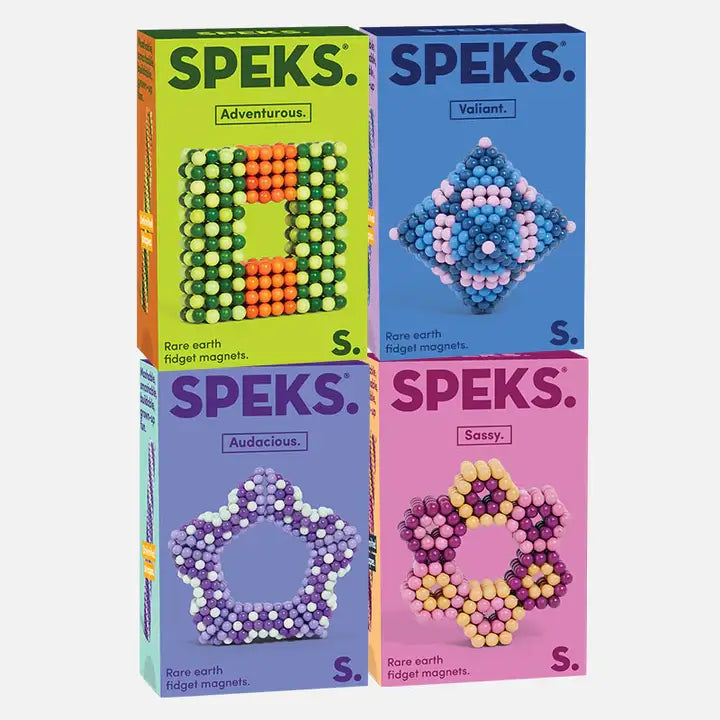The four variants of the Speks 432 Magnet Balls Bold Mix.