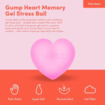 An infographic showing more benefits of the Speks Gump Heart Gel Stress Ball.