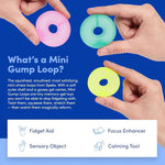 Another infographic showing the benefits of the Speks Mini Gump Loop Gel Filled Stress Balls.