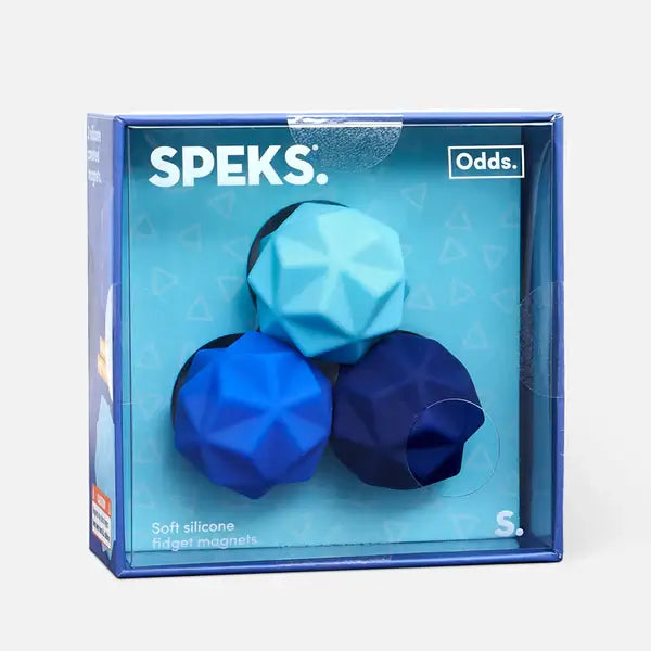 The product package for Speks Odds Silicone Magnets - Blue Peaks.