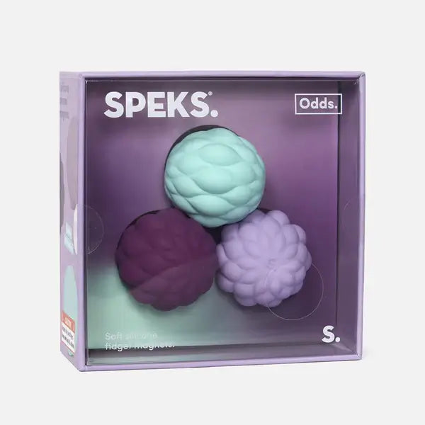 The product package for Speks Odds Vivid Purple Puffs.