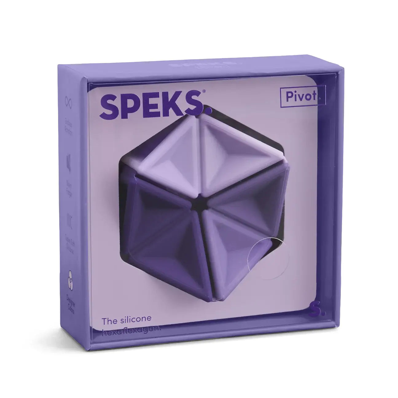 The Speks Violet Pivot Silicone Flexagon.