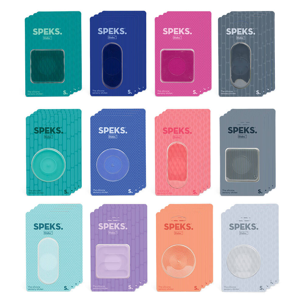 The 12 variants of Speks Slabs.