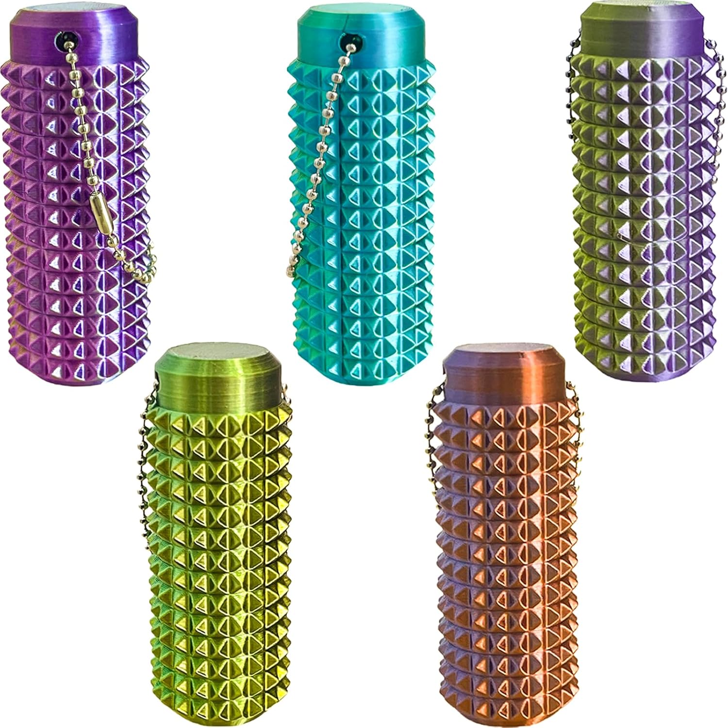 The Shiny Spiky Tactile Sensory Keychains.