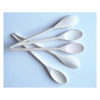 Five wooden spoons.