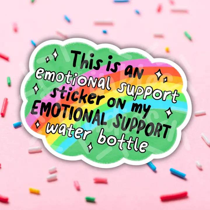 The Emotional Support Vinyl Sticker.