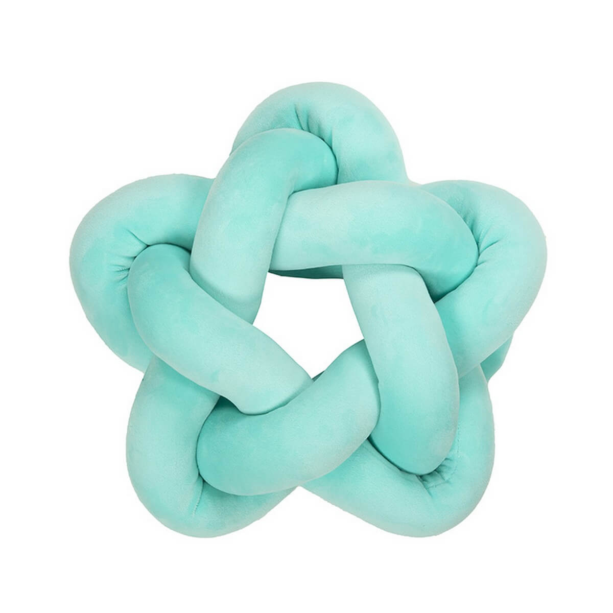 The Light Blue Star Shaped Knotted Plush Sensory Pillow.