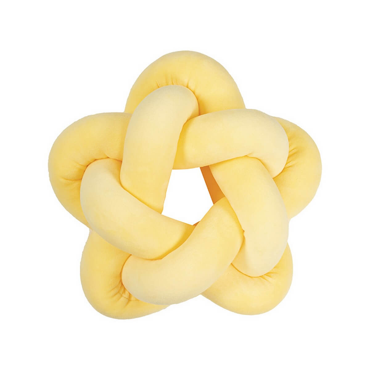 The Yellow Star Shaped Knotted Plush Sensory Pillow.