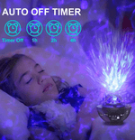 An infographic for the Starry Night Projector that demonstrates the auto off timer.