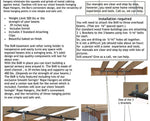 Steel Rafter Bar for Swings installation information.