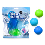 The blue and green Sticky Bubble Beadies Glow-in-the-Dark.
