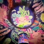 A look at the projection coming from the Axolotl LED Projection Light.