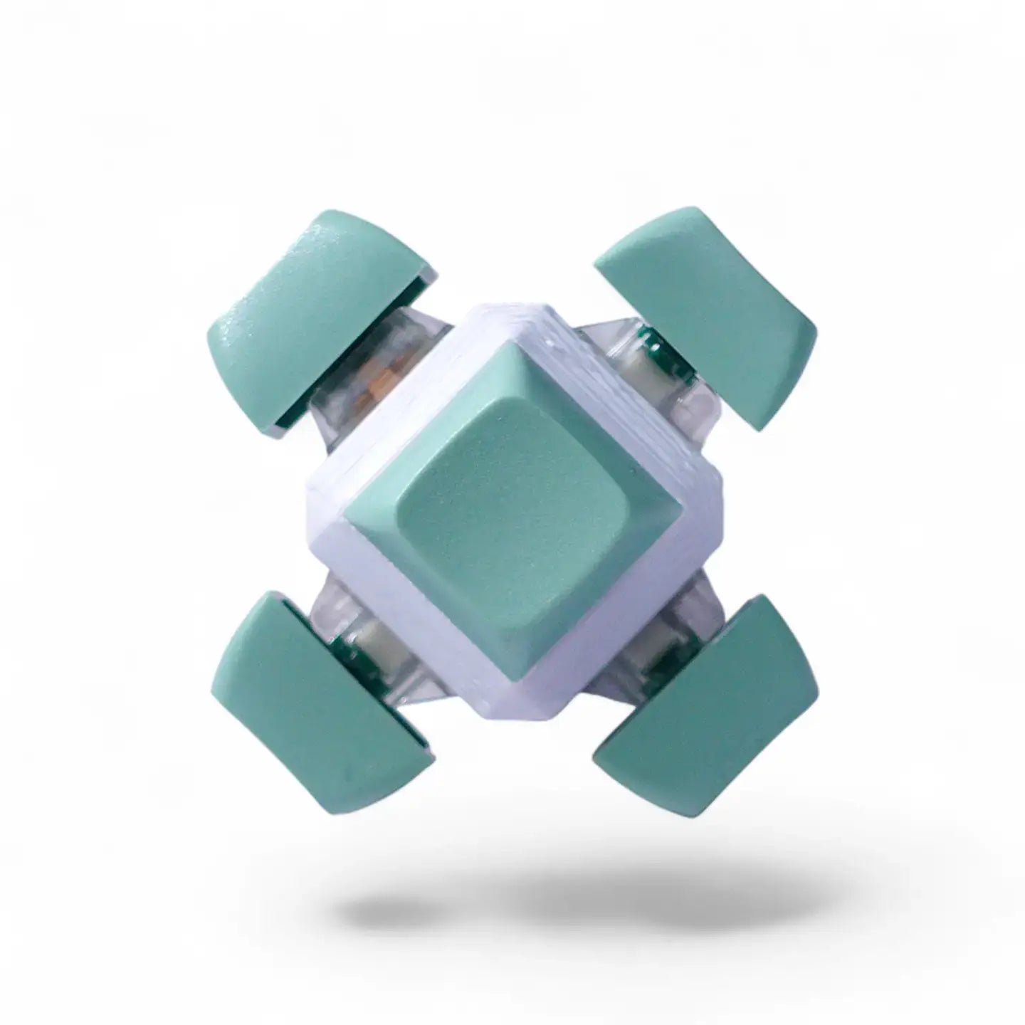 The Mint Green 6 Key Cube: Mechanical Keyboard Fidget.