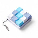 9 Key Mechanical Keyboard Fidget Keychain, Blueberry Fields, Clicky - Strudel3D.