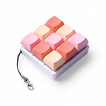 9 Key Mechanical Keyboard Fidget Keychain, Peachy Dreams, Clicky - Strudel3D.