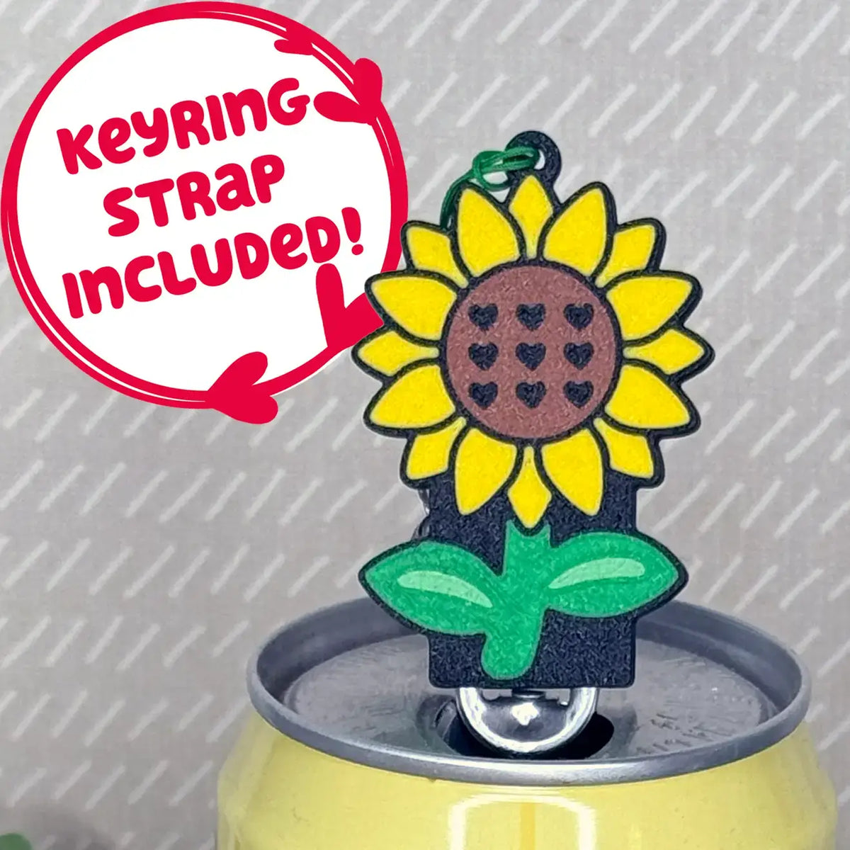 The Disability Pride Soda Tab Buddy with a Keyring Strap.