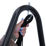 An up-close look at the hardware on the A-Frame Steel Stand.